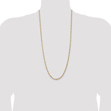 14k 3mm Flat Figaro Chain