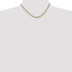 14k 4mm Flat Figaro Chain