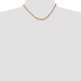 14k 4mm Flat Figaro Chain