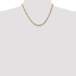 14k 4mm Flat Figaro Chain