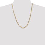 14k 4mm Flat Figaro Chain