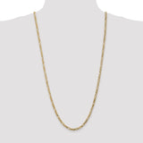 14k 4mm Flat Figaro Chain