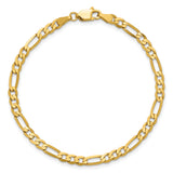 14k 4mm Flat Figaro Chain