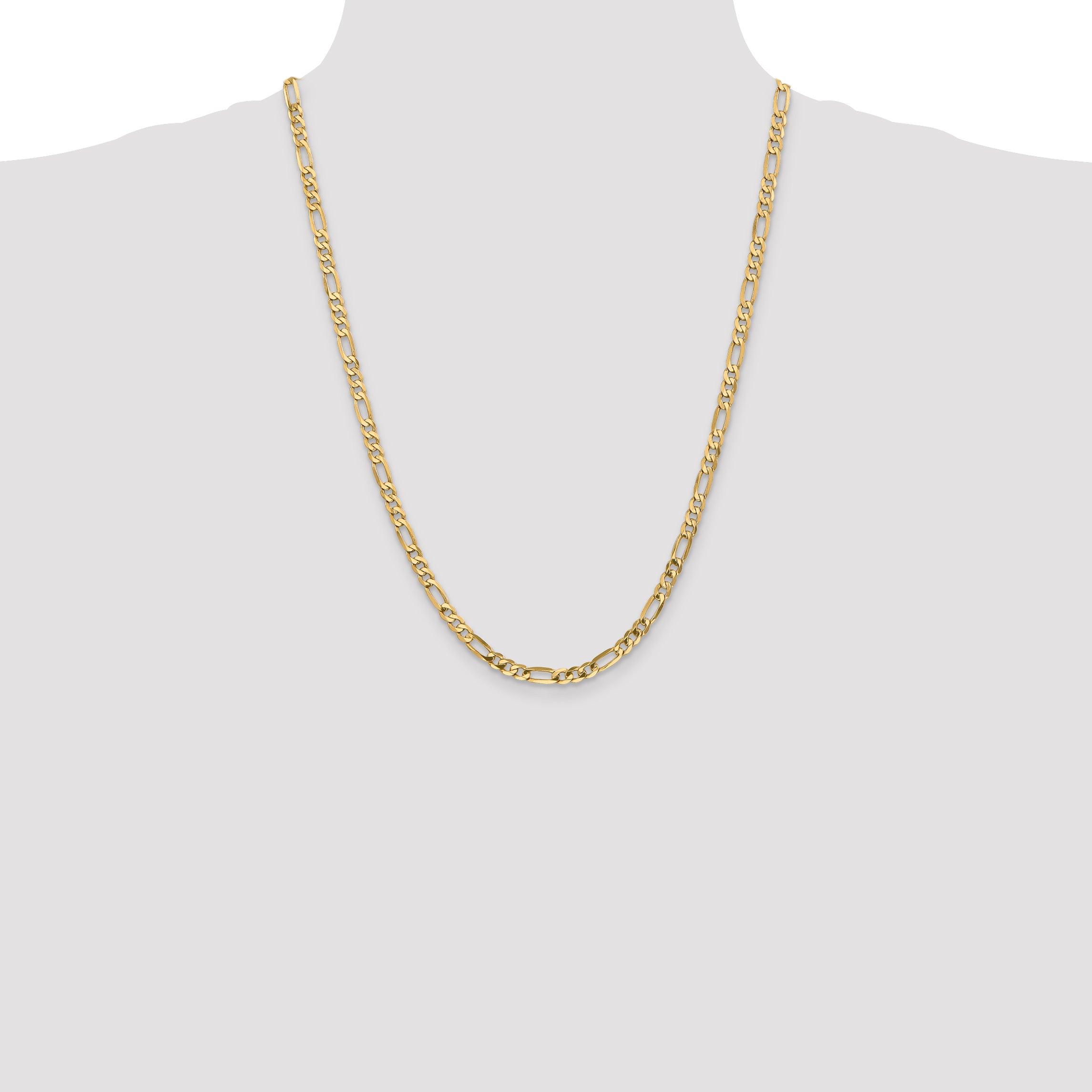 14k 4.75mm Flat Figaro Chain
