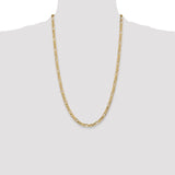 14k 4.75mm Flat Figaro Chain