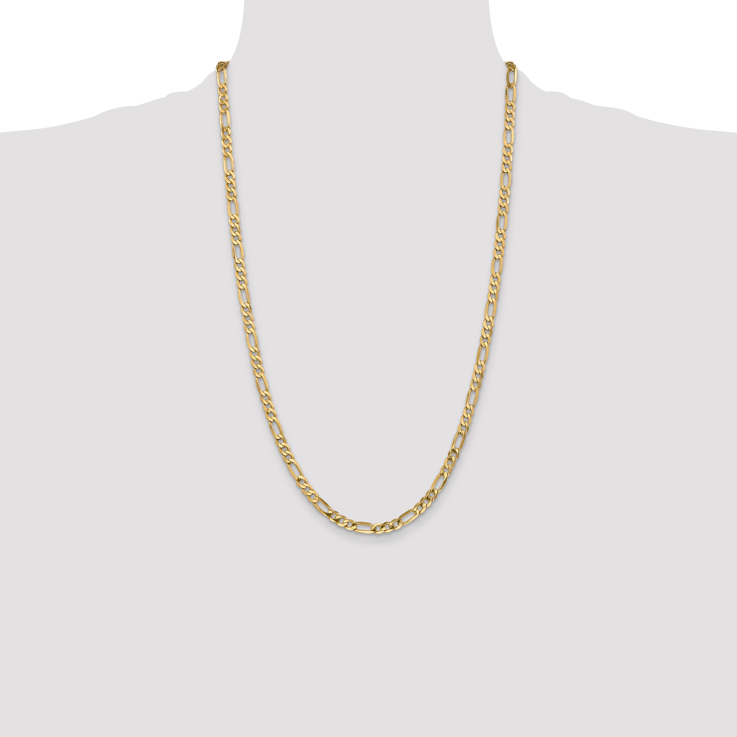 14k 4.75mm Flat Figaro Chain