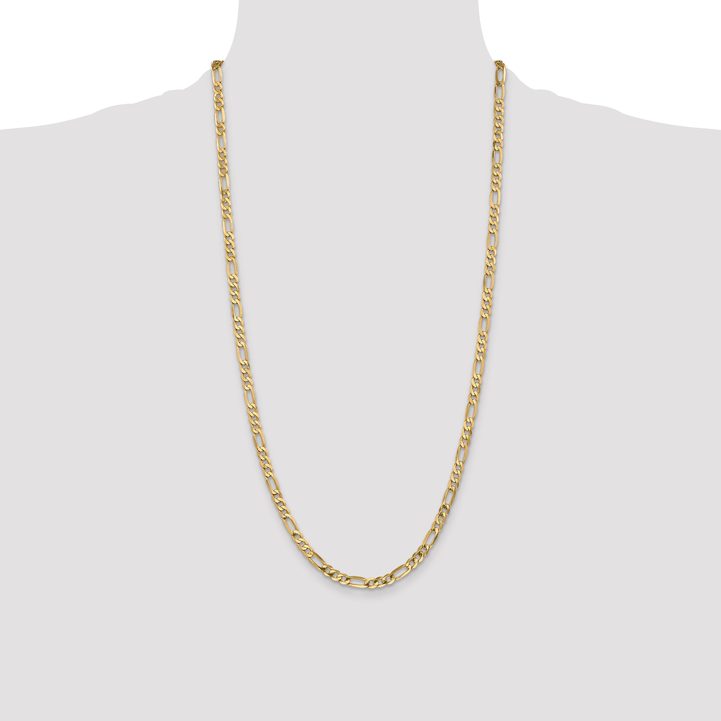14k 4.75mm Flat Figaro Chain