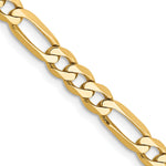14k 4.75mm Flat Figaro Chain