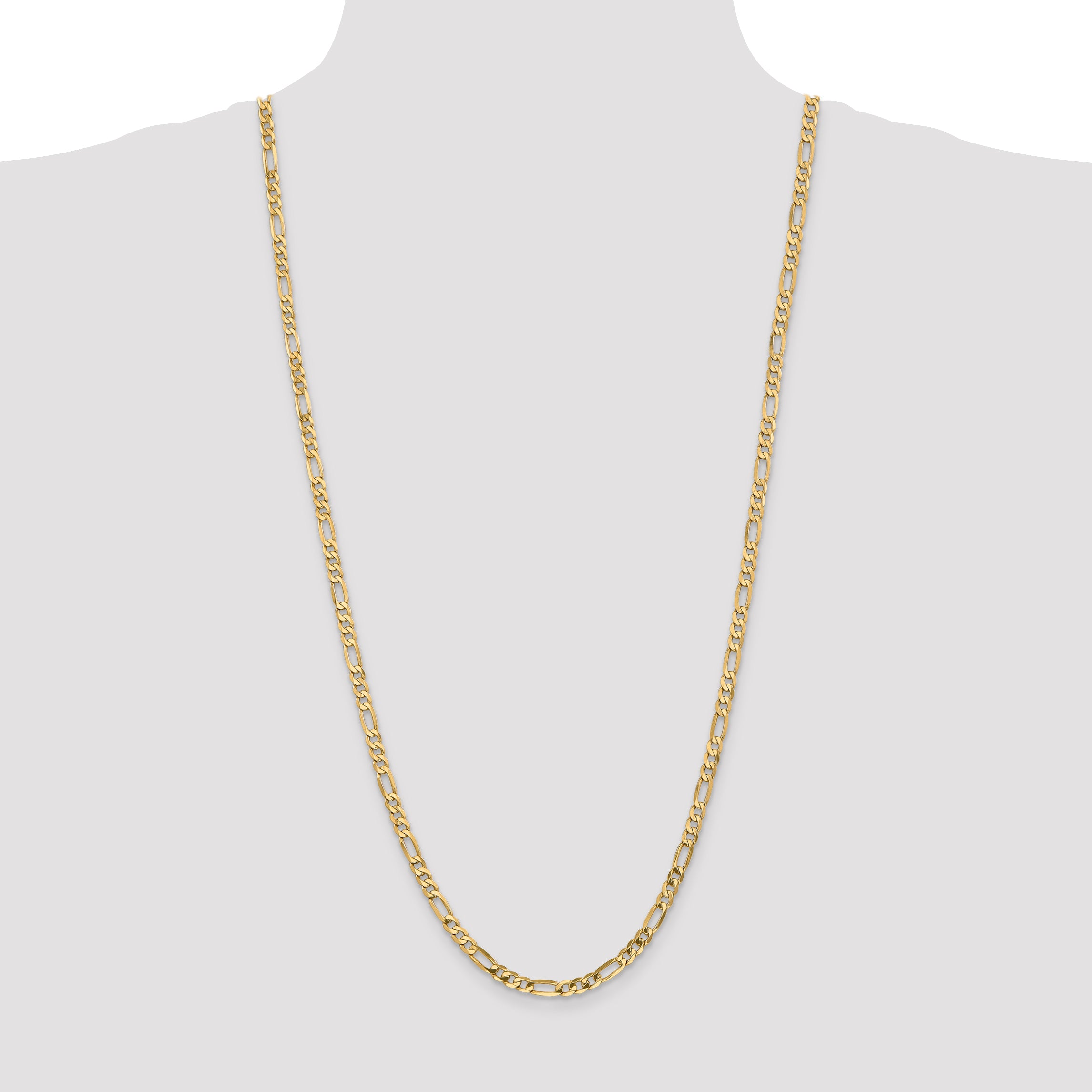 14k 4.75mm Flat Figaro Chain