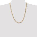 14k 5.25mm Flat Figaro Chain