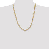 14k 5.25mm Flat Figaro Chain