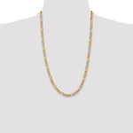 14k 5.25mm Flat Figaro Chain
