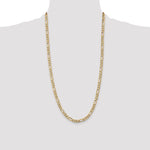 14k 5.25mm Flat Figaro Chain