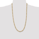 14k 5.25mm Flat Figaro Chain