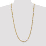 14k 5.25mm Flat Figaro Chain