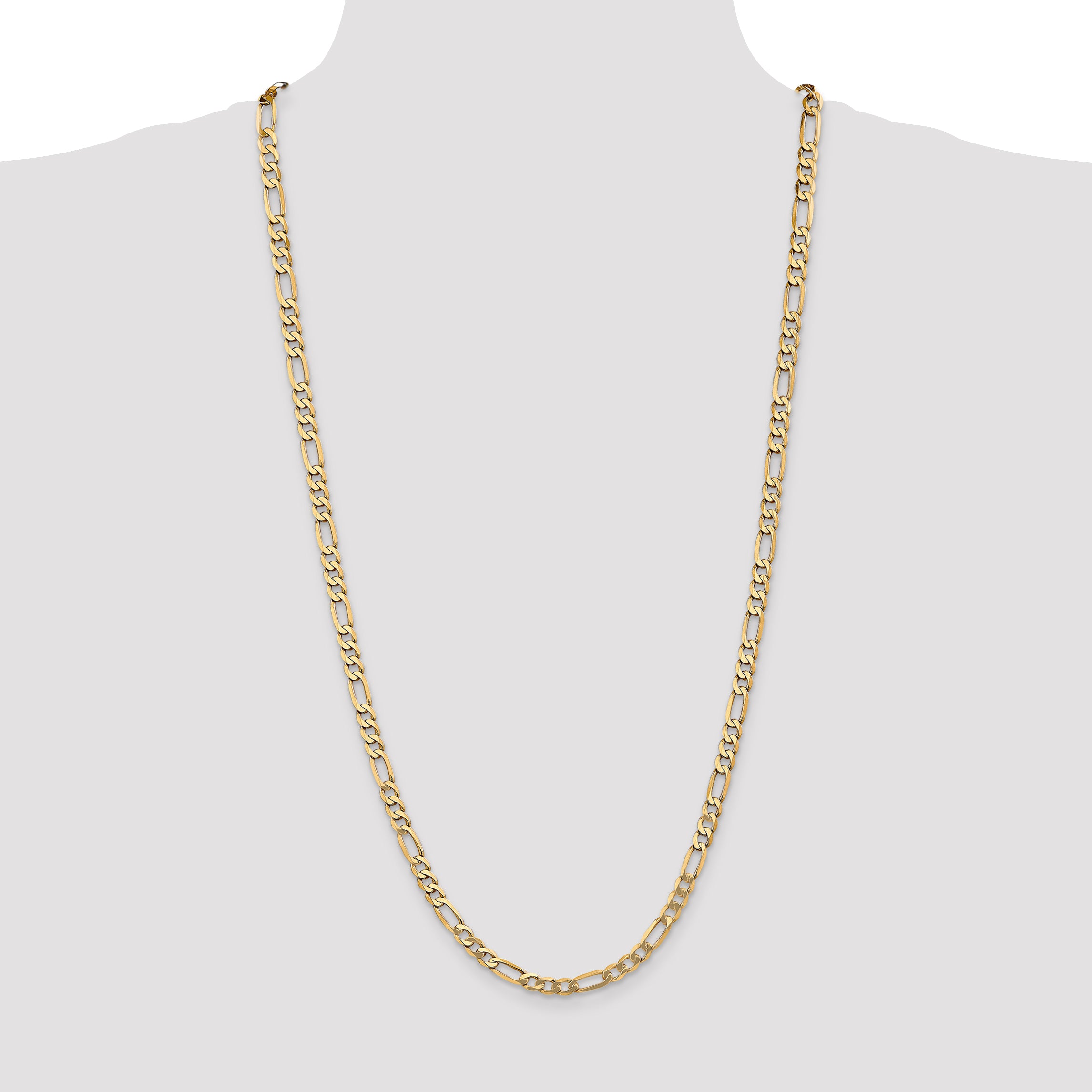 14k 5.25mm Flat Figaro Chain