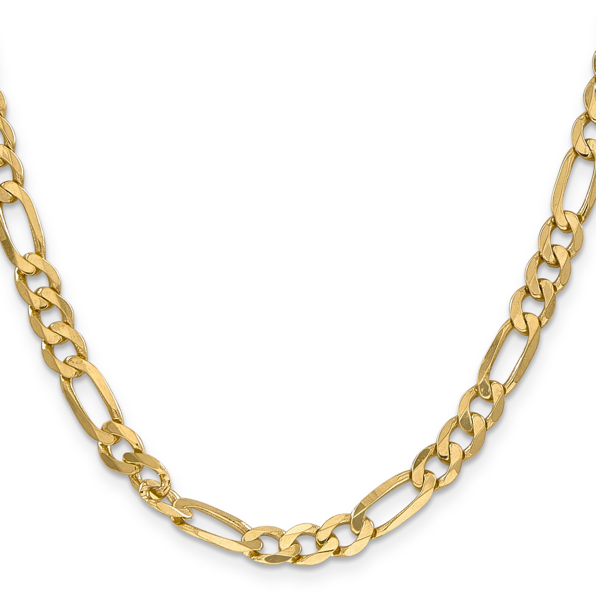 14k 6.25mm Flat Figaro Chain