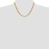 14k 6.25mm Flat Figaro Chain