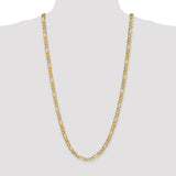 14k 6.25mm Flat Figaro Chain
