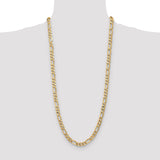 14k 7mm Flat Figaro Chain