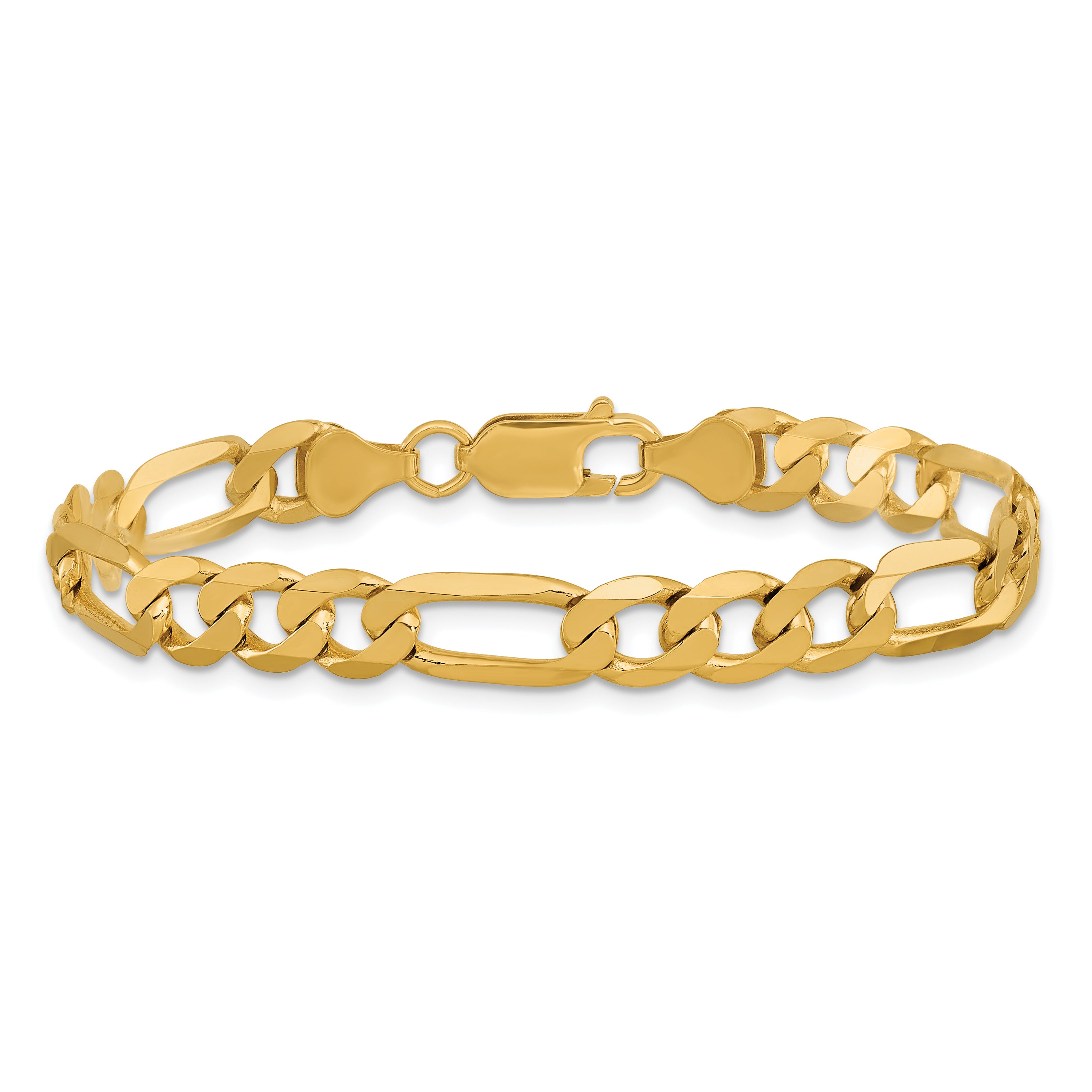 14k 7mm Flat Figaro Chain