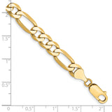 14k 7mm Flat Figaro Chain