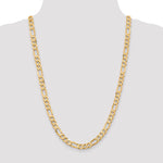 14k 7.5mm Flat Figaro Chain