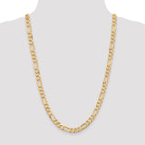 14k 7.5mm Flat Figaro Chain