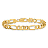 14k 7.5mm Flat Figaro Chain