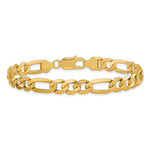 14k 7.5mm Flat Figaro Chain