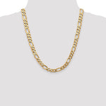 14k 8.75mm Flat Figaro Chain
