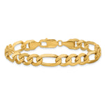 14k 8.75mm Flat Figaro Chain