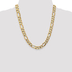 14k 10mm Flat Figaro Chain