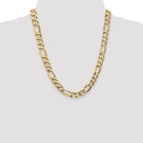 14k 10mm Flat Figaro Chain