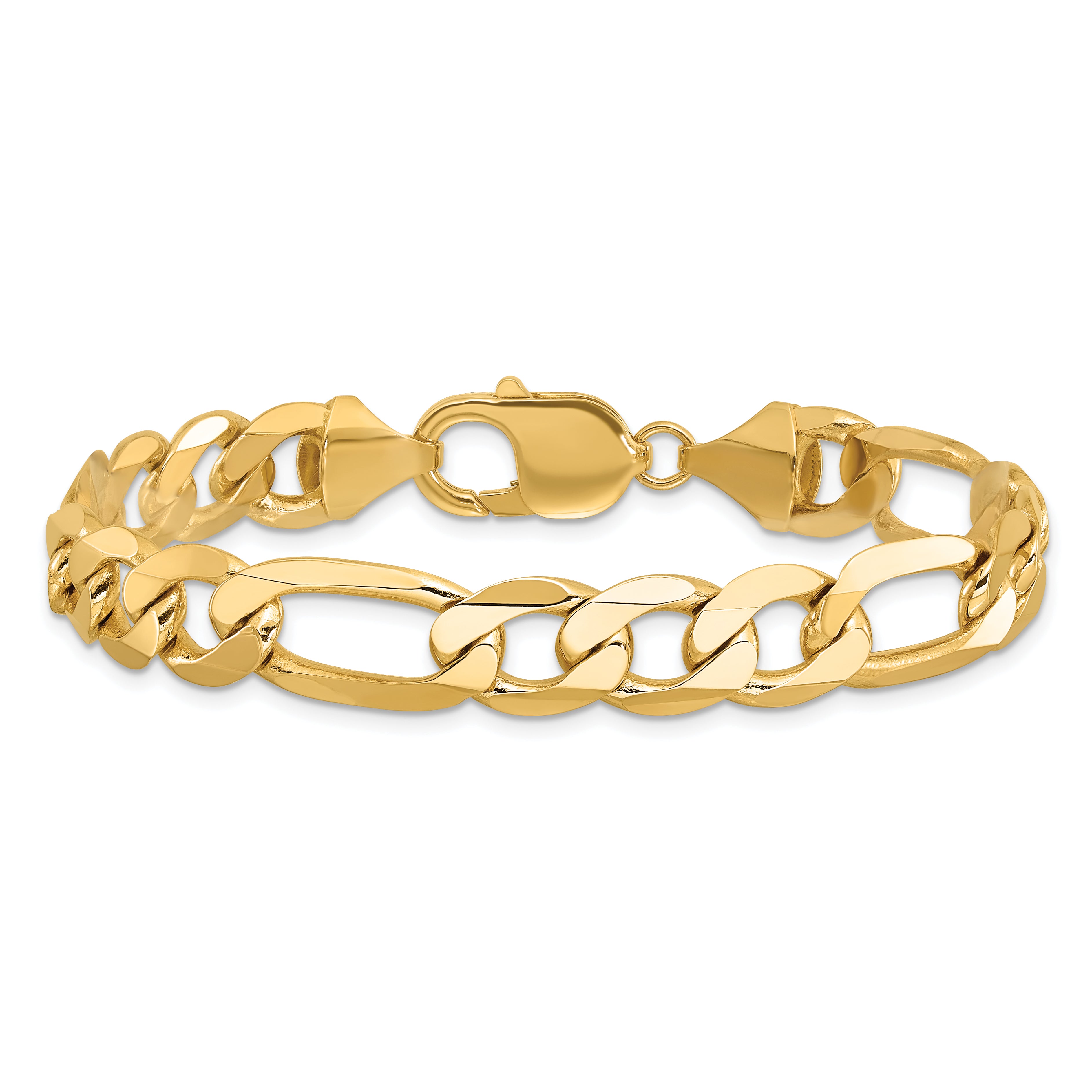 14k 10mm Flat Figaro Chain