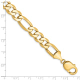 14k 10mm Flat Figaro Chain