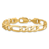 14k 10mm Flat Figaro Chain