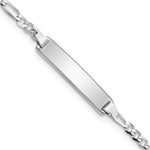 14k WG Figaro Link ID Bracelet