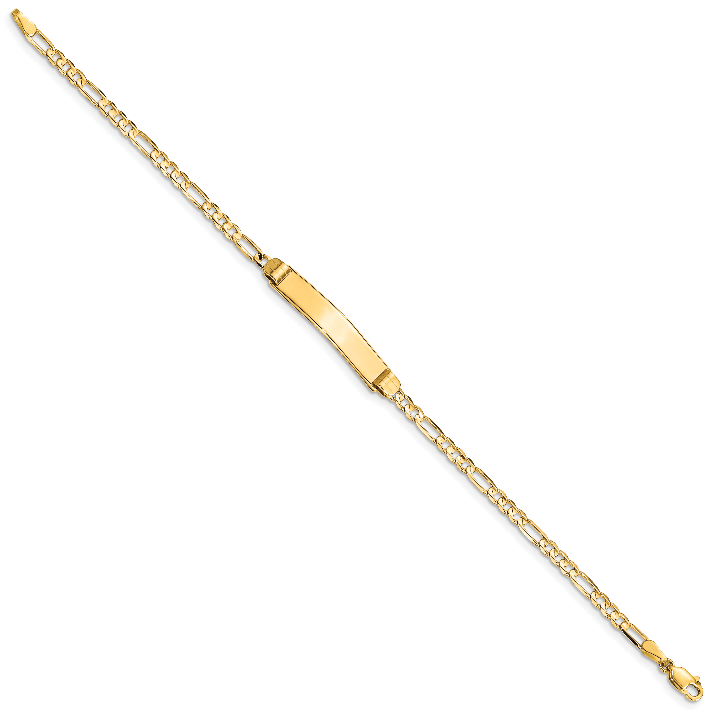 14k Figaro ID Bracelet