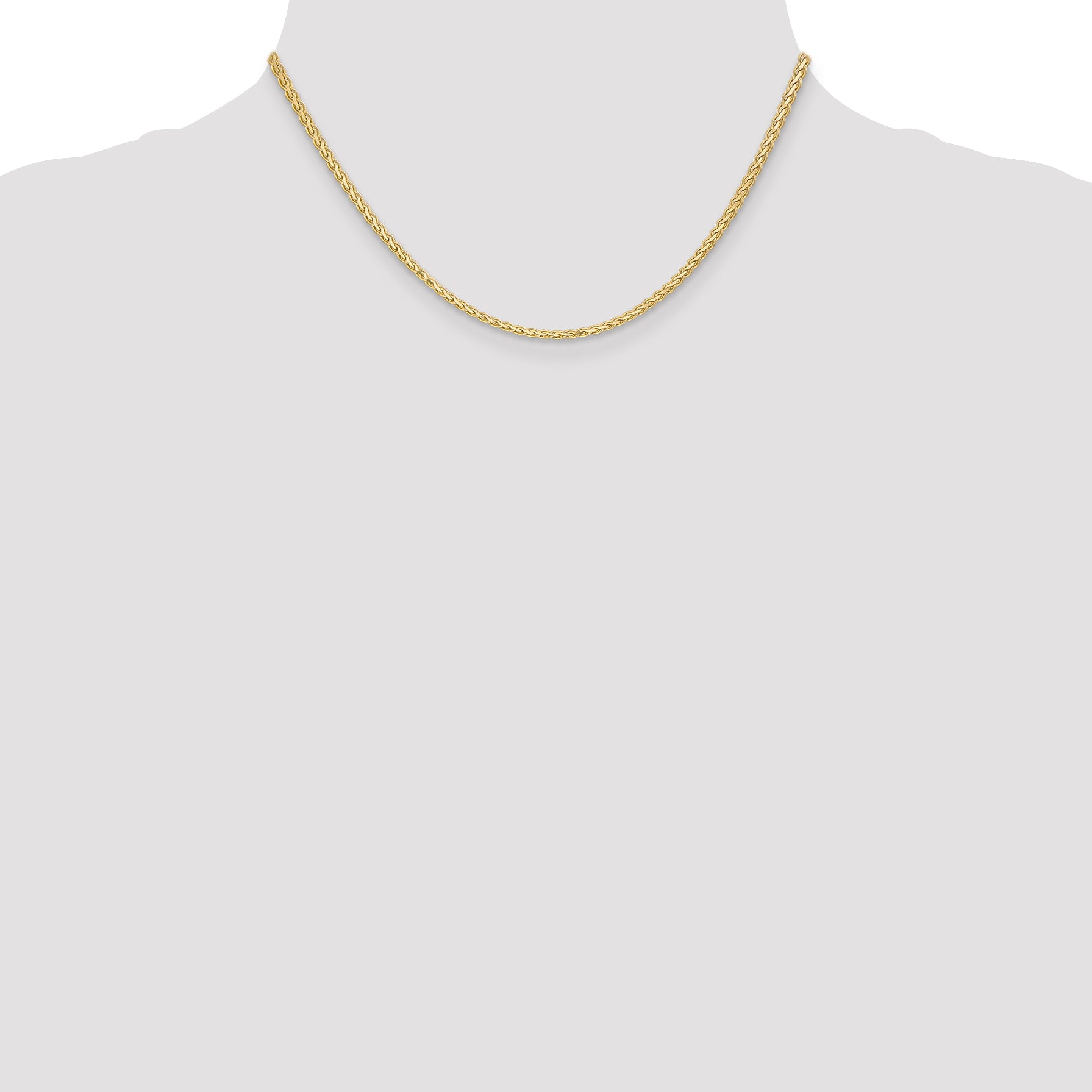 14k 2.3mm Flat Wheat Chain
