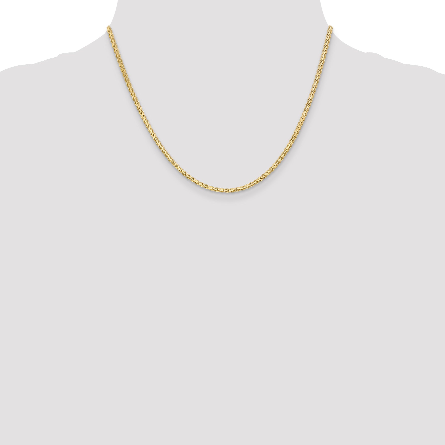 14k 2.3mm Flat Wheat Chain