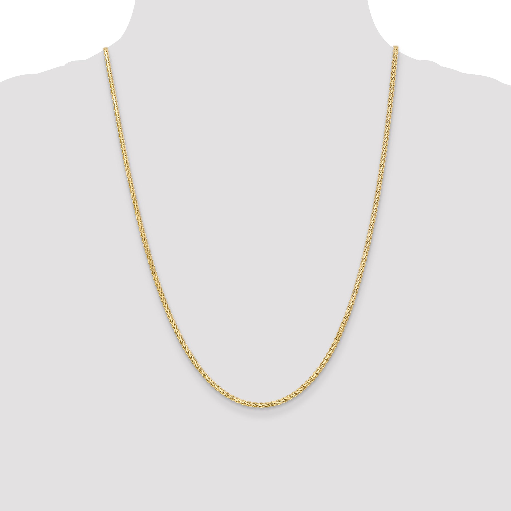 14k 2.3mm Flat Wheat Chain