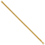 14k Polished 8.5in Wheat Chain Bracelet