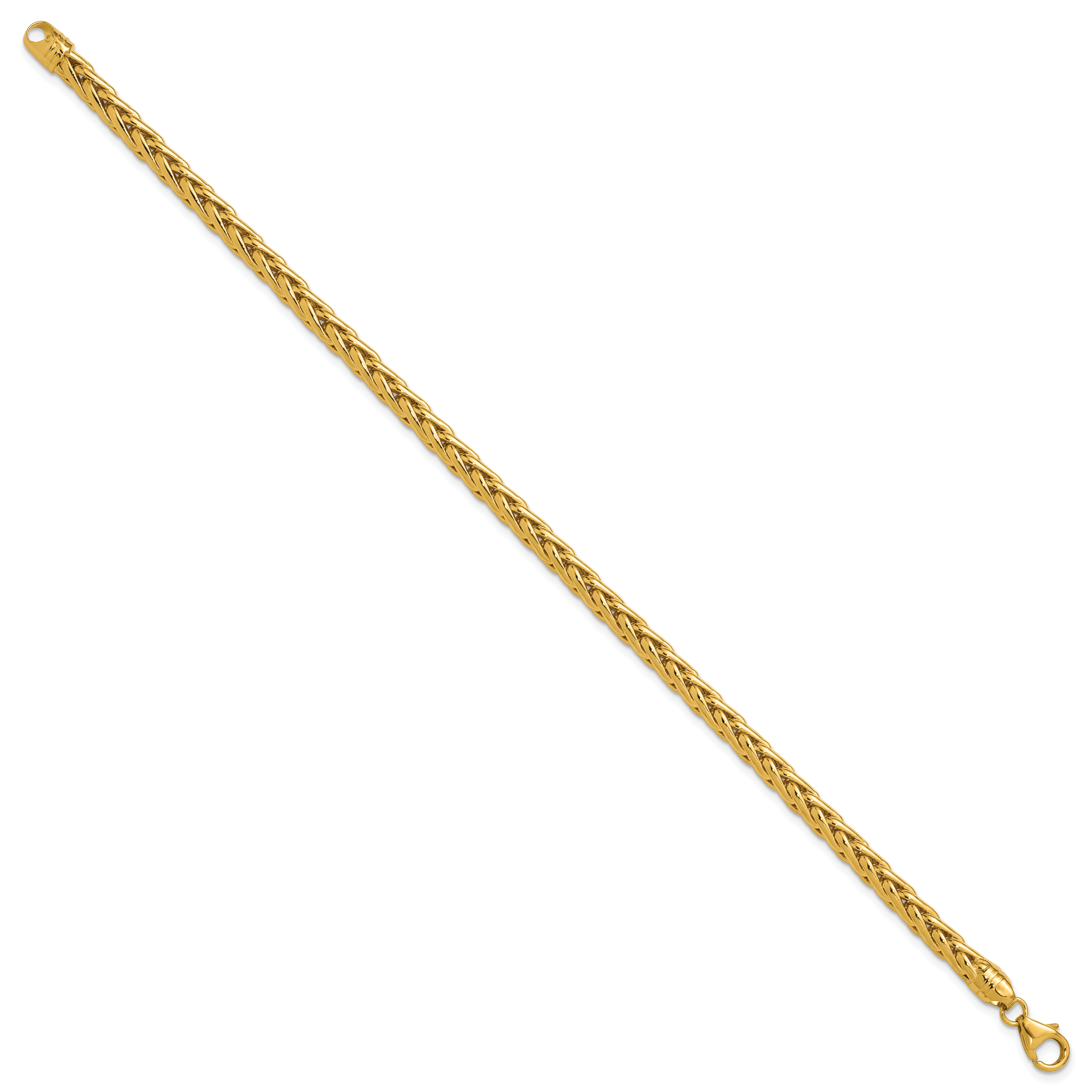 14k Polished 8.5in Wheat Chain Bracelet