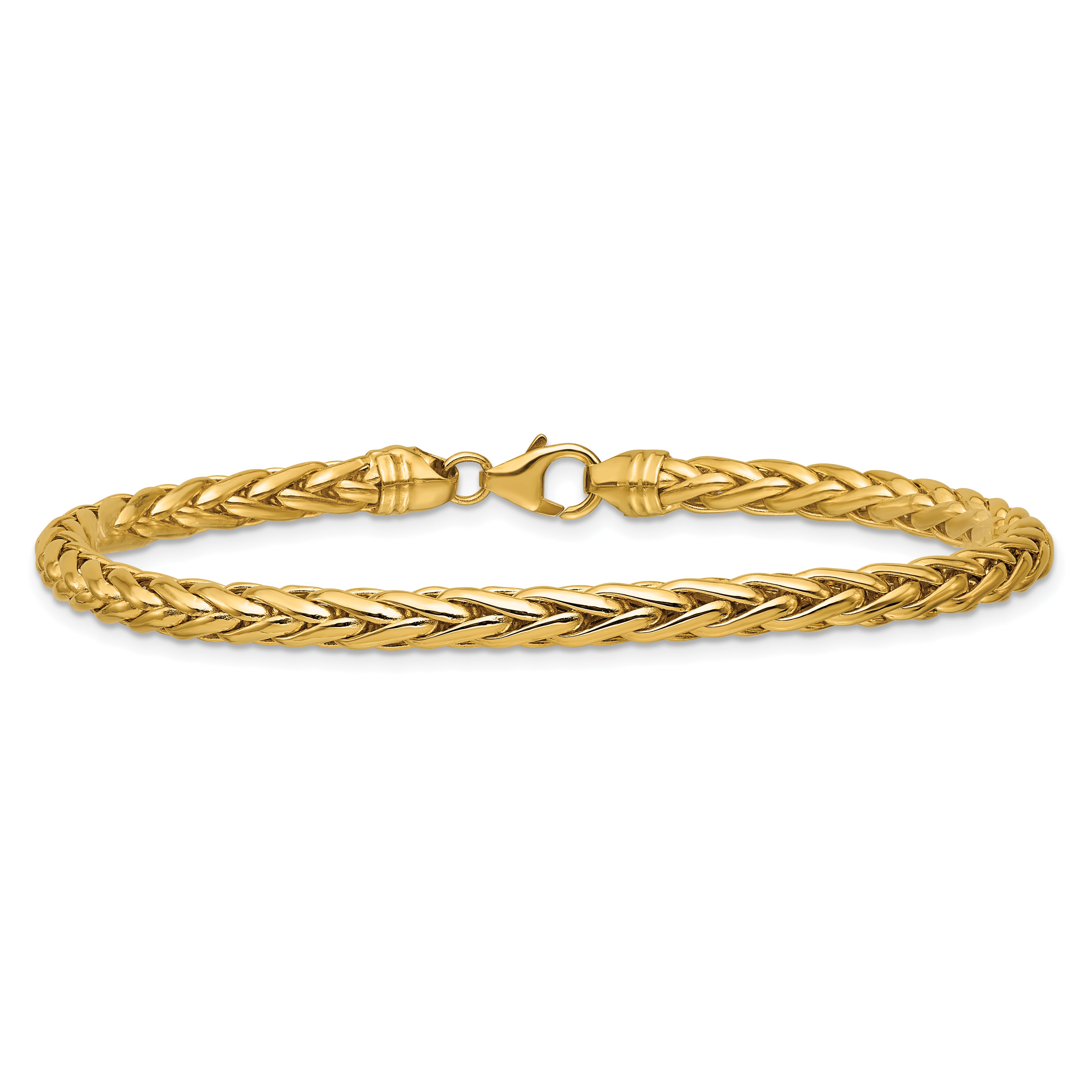 14k Polished 8.5in Wheat Chain Bracelet