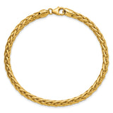 14k Polished 8.5in Wheat Chain Bracelet