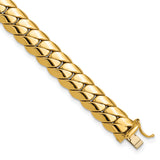 14K Polished Fancy Link Mens Bracelet