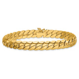 14K Polished Fancy Link Mens Bracelet