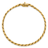 14K Polished Fancy Link Mens Bracelet
