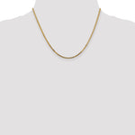 14k 1.8mm Lightweight Flat Bismark Chain
